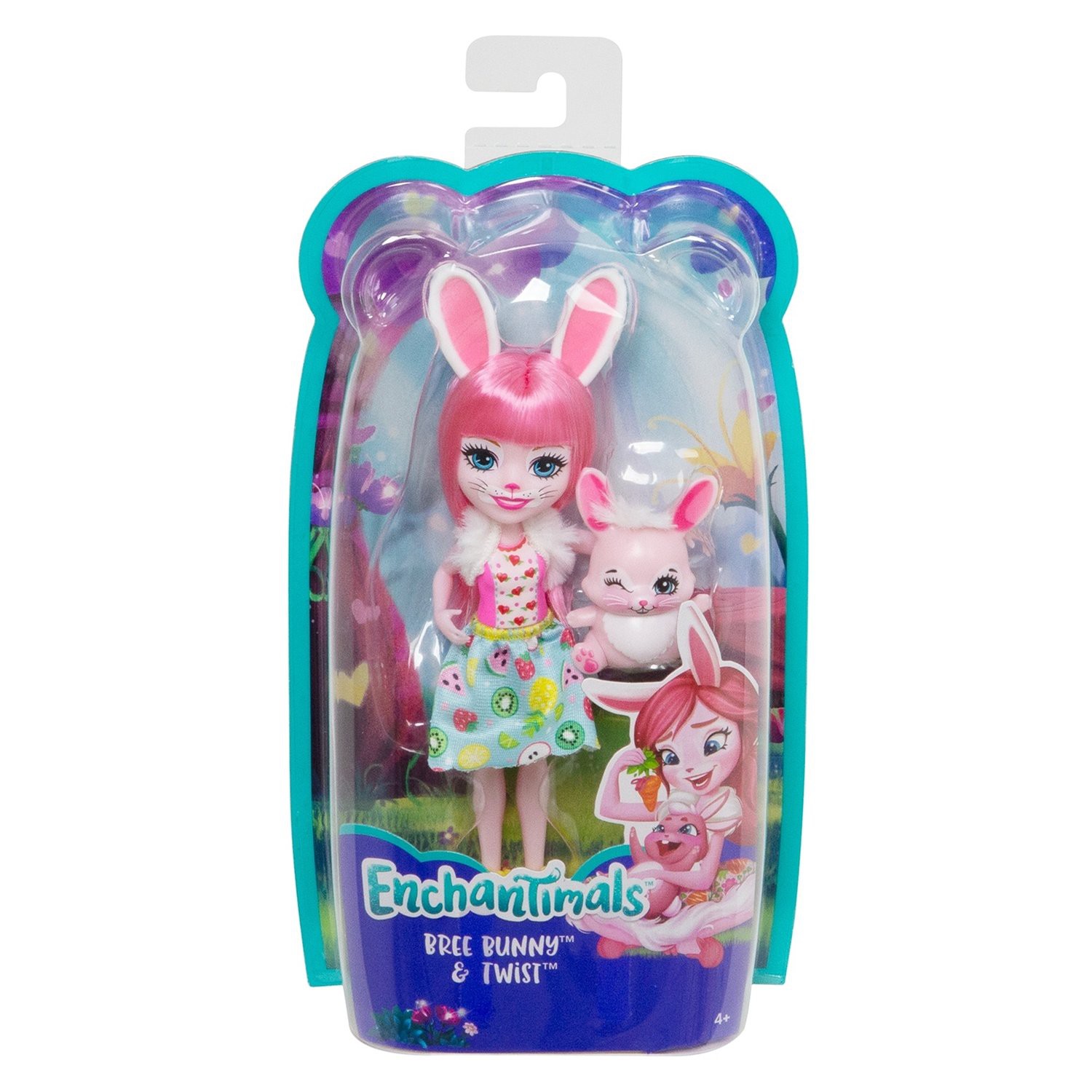 Игрушка Enchantimals Кукла с любимой зверюшкой Bree Bunny & Twist (DVH87)  FXM73-Интернет-магазин kubikon.ru г.Екатеринбург