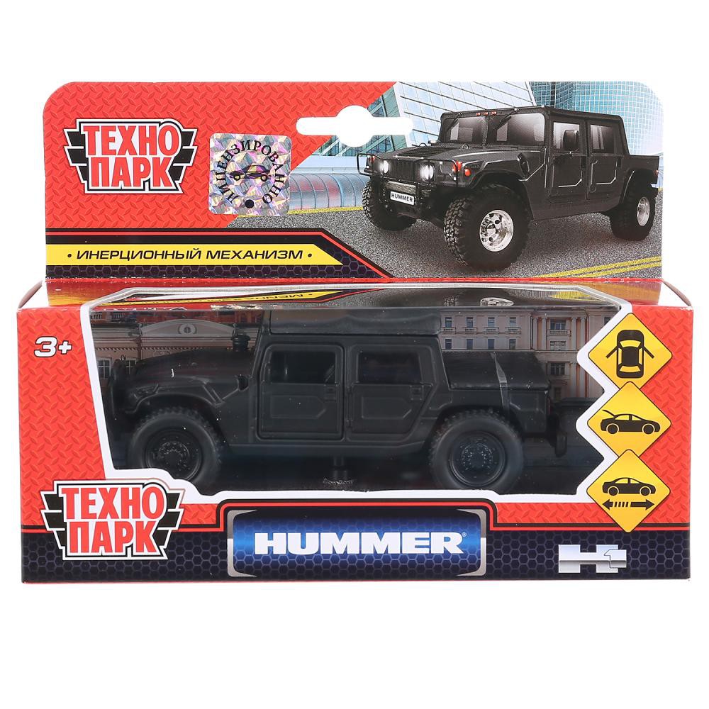 Игрушка машина металлическая hummer h1 пикап матовый 12 см, инерционная  технопарк SB-18-09-H1-N(B-MA