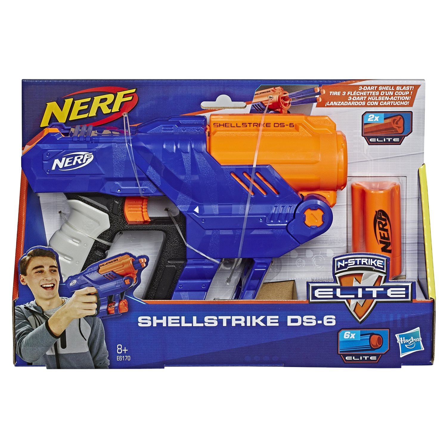 Игрушка NERF Нерф Элит Шеллстрайк DS6 E6170EU4 Hasbro-Интернет-магазин  kubikon.ru г.Екатеринбург