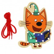 Игрушка деревянная Три Кота шнуровка компот 17*13 см Буратино 1046-CATS - Интернет-магазин игрушек и конструкторов Лего kubikon.ru, г. Екатеринбург