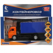 Игрушка Машина металл KAMAZ КОНТЕЙНЕРОВОЗ длина 15,5 см, двер, подв дет, инерц, Технопарк KAMCONT-15 - Интернет-магазин игрушек и конструкторов Лего kubikon.ru, г. Екатеринбург