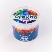 Слайм "Стекло" бесцветный с ярко-синими блестками, с шариками, 90 г. НХ 00-00001233 - Интернет-магазин игрушек и конструкторов Лего kubikon.ru, г. Екатеринбург