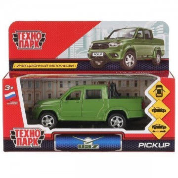 Игрушка машина металлическая "uaz pickup", длина 12см, инерционная зеленый технопарк PICKUP-GN - Интернет-магазин игрушек и конструкторов Лего kubikon.ru, г. Екатеринбург