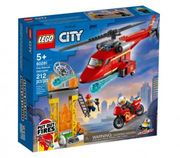 Конструктор ЛЕГО Город 60281 ''Спасательный пожарный вертолёт'' (LEGO City Fire) - Интернет-магазин игрушек и конструкторов Лего kubikon.ru, г. Екатеринбург